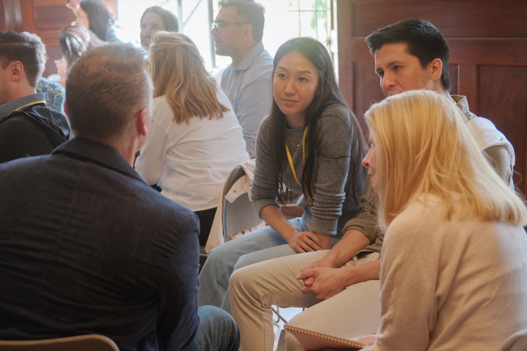 Members in conversation